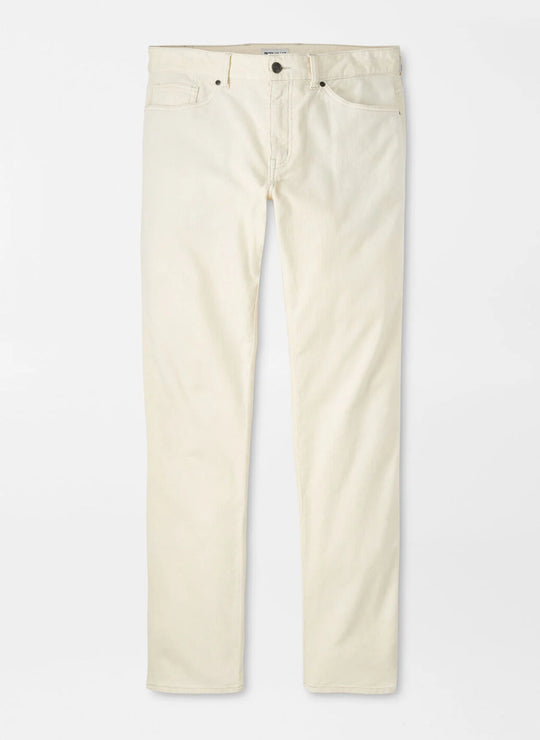 Peter Millar Superior Soft Corduroy Five-Pocket Pant in Ivory