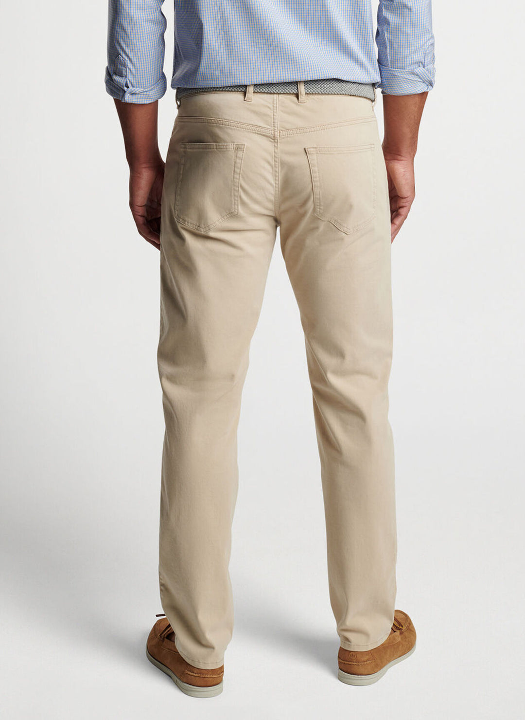 Peter Millar Signature Sateen Five-Pocket Pant In Dark Sand