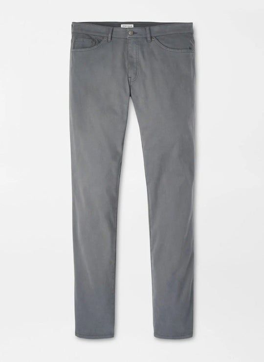 Peter Millar Signature Sateen Five-Pocket Pant in Iron