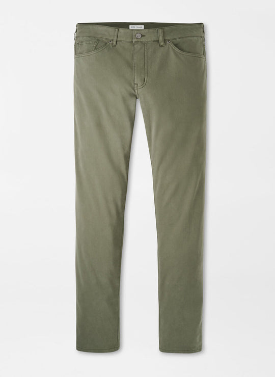 Peter Millar Signature Sateen Five-Pocket Pant In Military