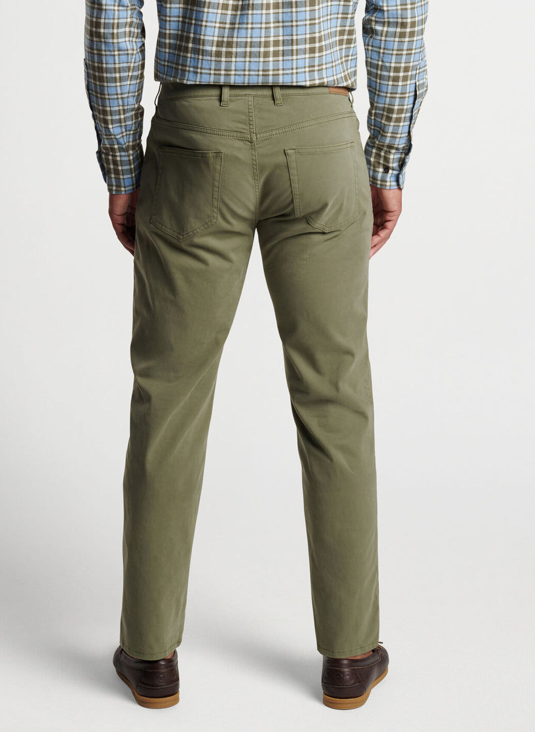 Peter Millar Signature Sateen Five-Pocket Pant In Military