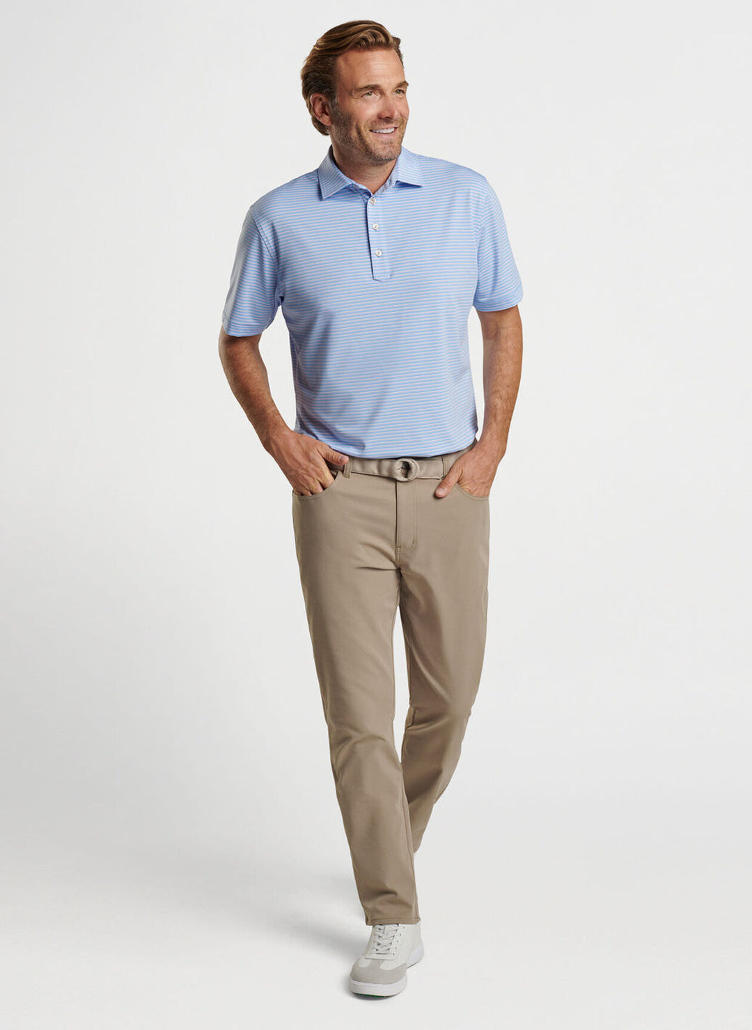 Peter Millar eb66 Performance Five-Pocket Pant in Dark Sand