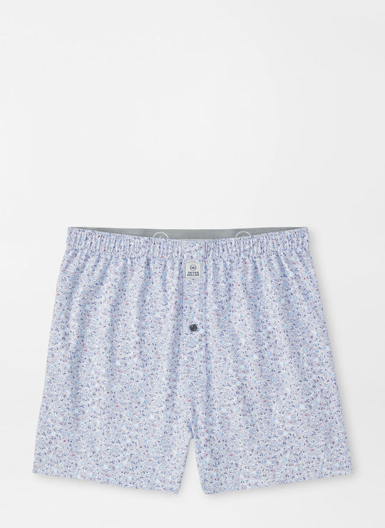 Peter Millar Bootleggers Performance Boxer Short In White