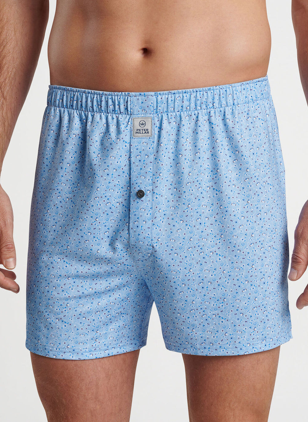 Peter Millar Prost Performance Boxer Short In Cottage Blue