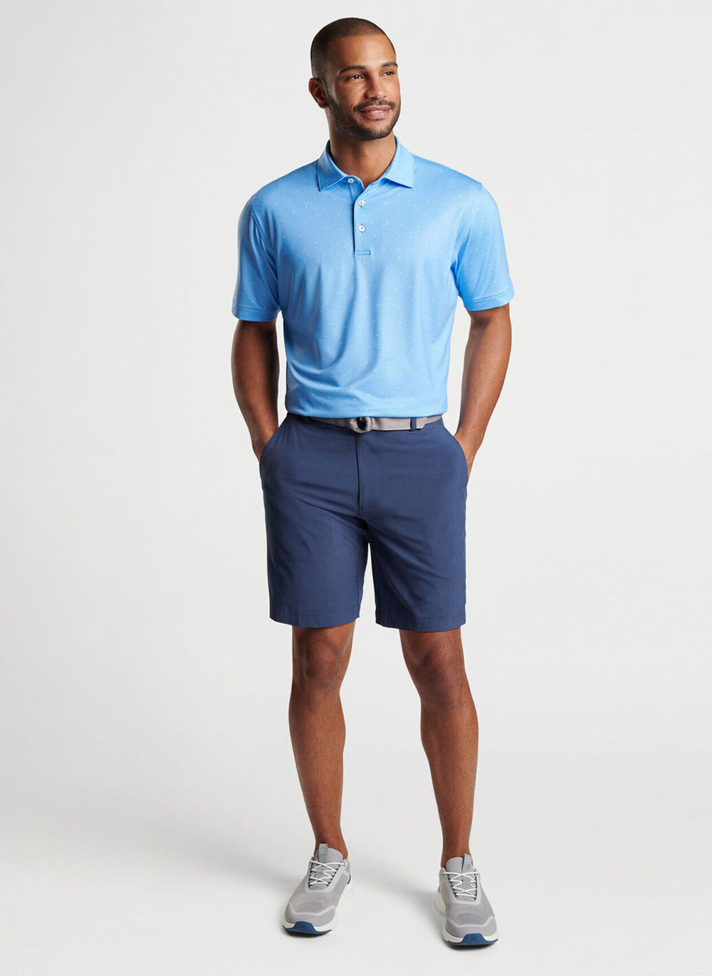 Peter Millar North Star Performance Jersey Polo In Liberty Blue