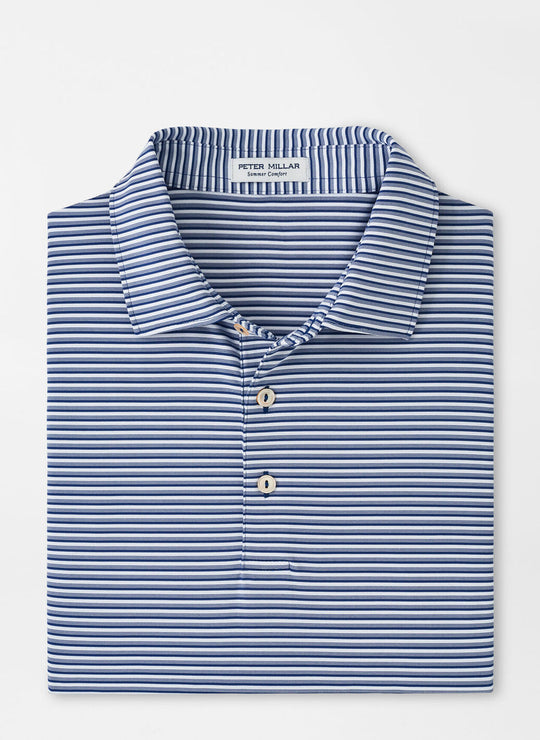 Peter Millar Cedar Performance Jersey Polo In Sport Navy