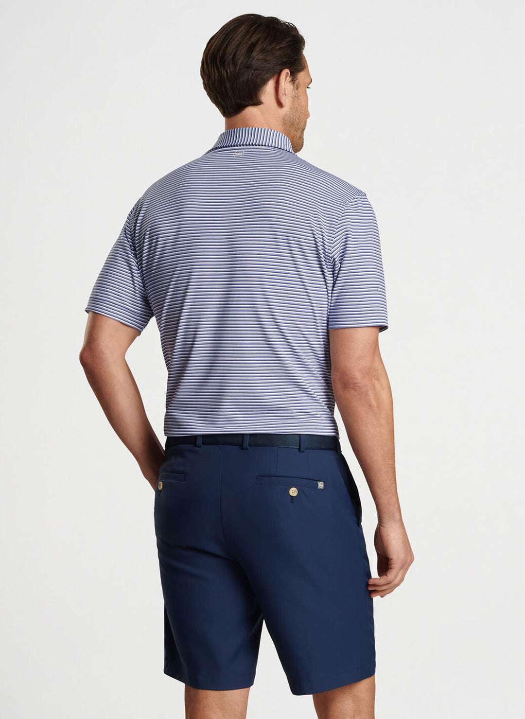 Peter Millar Cedar Performance Jersey Polo In Sport Navy