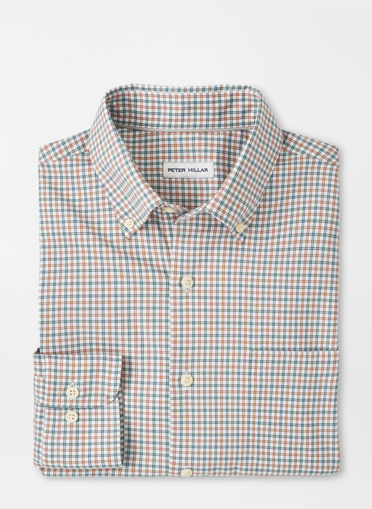 Peter Millar Hamilton Crown Lite Cotton-Stretch Sport Shirt In Sherwood