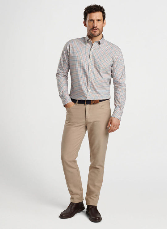 Peter Millar Hamilton Crown Lite Cotton-Stretch Sport Shirt In Sherwood