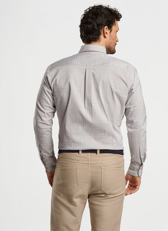 Peter Millar Hamilton Crown Lite Cotton-Stretch Sport Shirt In Sherwood