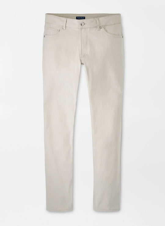 Peter Millar Delvin Twill Five-Pocket Pant in Stone