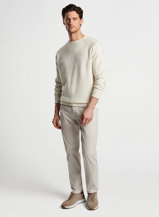 Peter Millar Delvin Twill Five-Pocket Pant in Stone