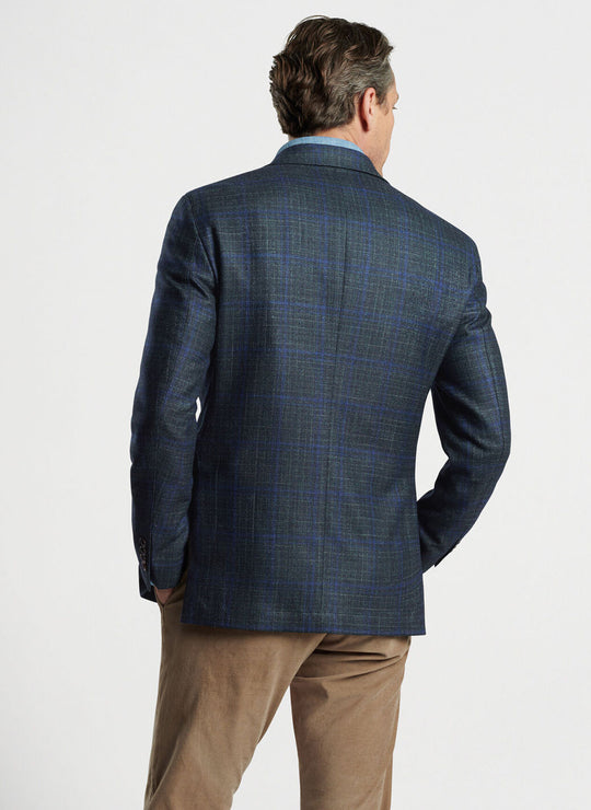 Peter Millar Findlay Plaid Soft Jacket In Lacinato