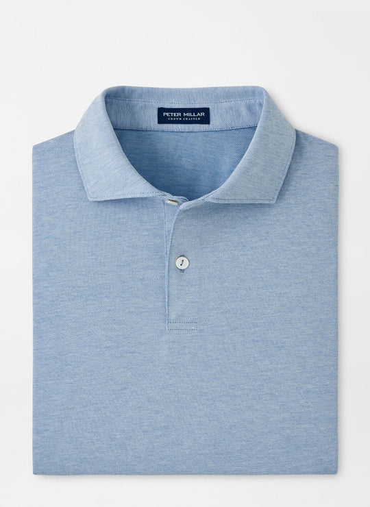 Peter Millar Albatross Cotton Blend Pique Polo In Brook Blue