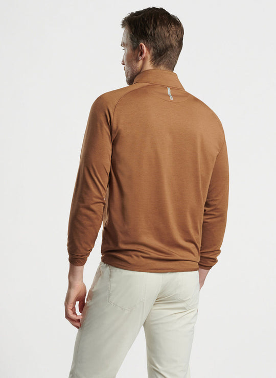 Peter Millar Stealth Performance Quarter-Zip In Walnut