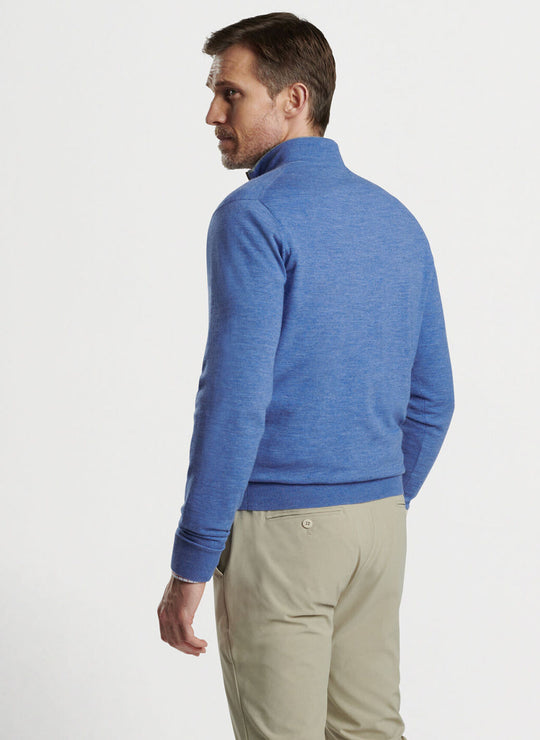 Peter Millar Excursionist Flex Quarter-Zip Sweater Nordic Blue