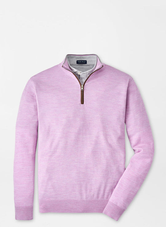 Peter Millar Excursionist Flex Quarter-Zip Sweater In Valencia