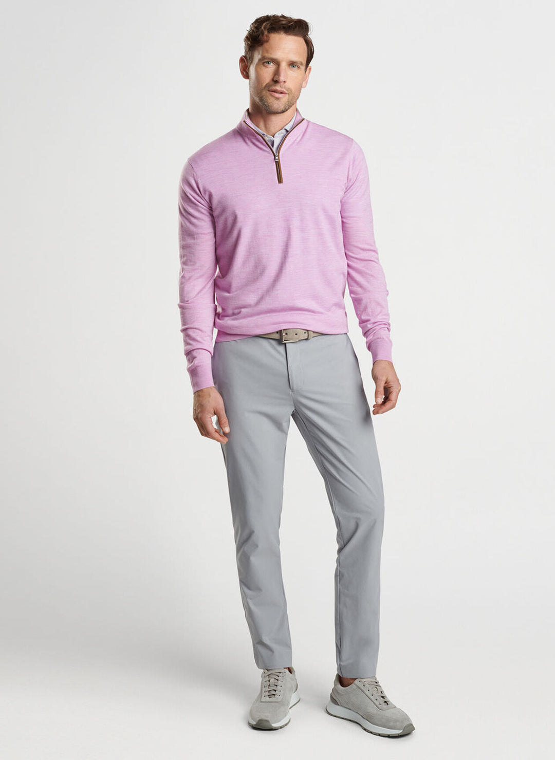 Peter Millar Excursionist Flex Quarter-Zip Sweater In Valencia