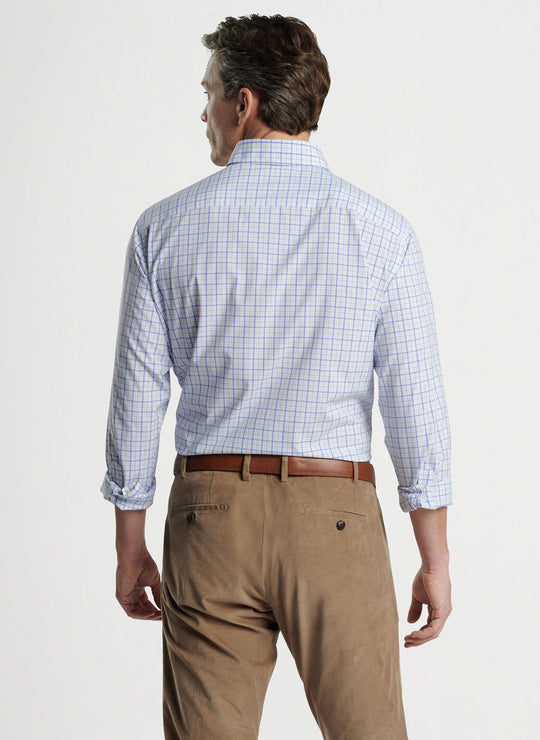 Peter Millar Moors Performance Poplin Sport Shirt In Elixir