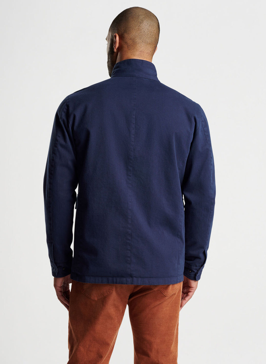 Peter Millar Stowe Reversible Safari Jacket In Navy