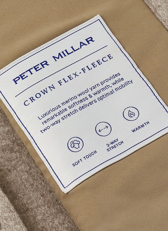 Peter Millar Crown Flex Fleece Shirt Jacket In Grain