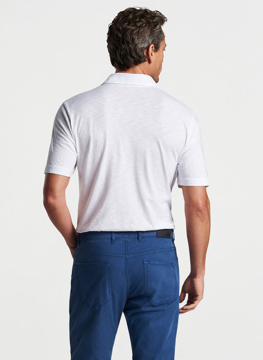 Peter Millar Journeyman Short Sleeve Polo In White