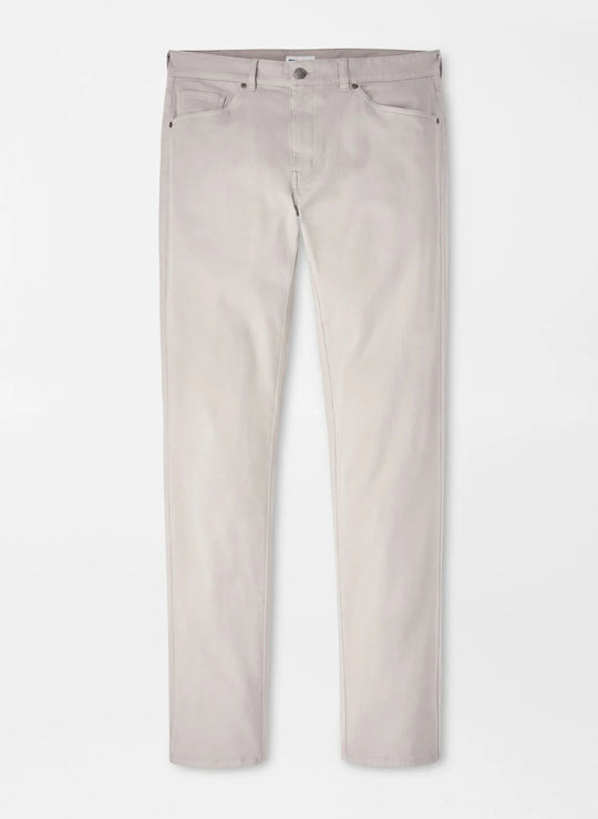 Peter Millar Signature Sateen Five-Pocket Pant In Mountain Grey