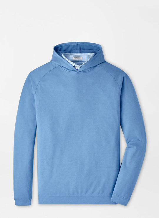 Peter Millar Pine Performance Hoodie In Blue Sea