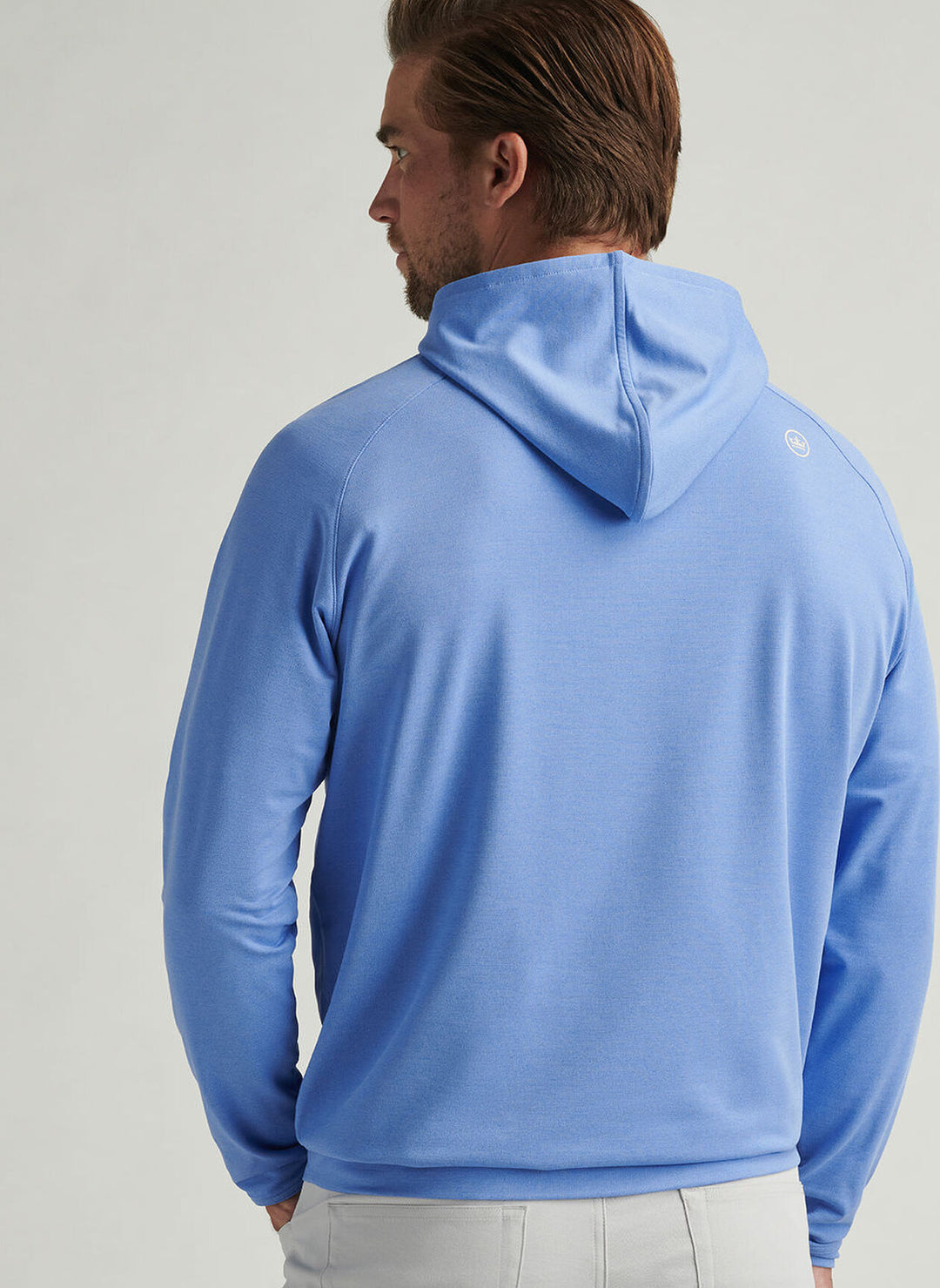 Peter Millar Pine Performance Hoodie In Blue Sea