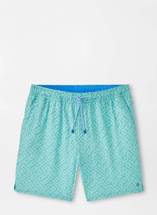 Peter Millar Ivy Swim Trunk In Pear Tart