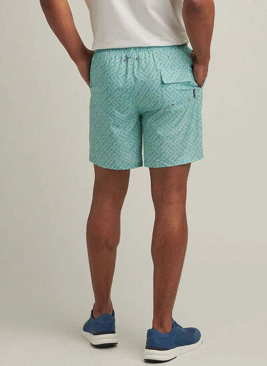 Peter Millar Ivy Swim Trunk In Pear Tart