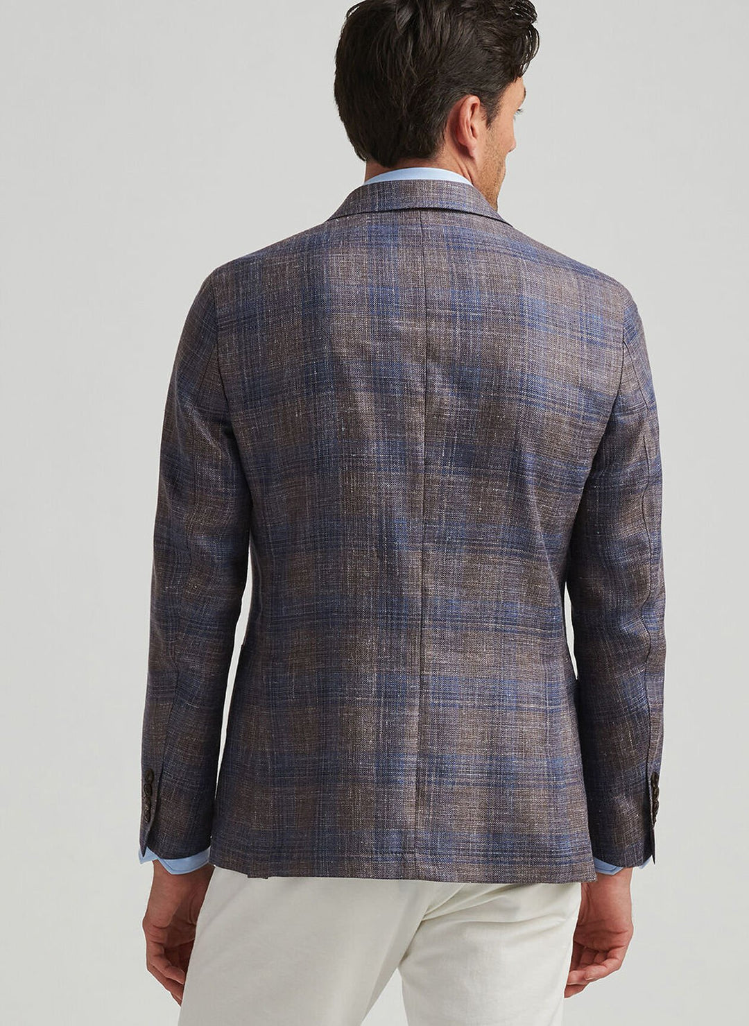 Peter Millar Dawson Plaid Soft Jacket In Espresso