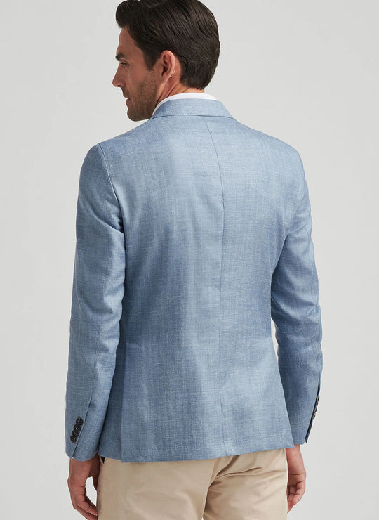 Peter Millar Gavin Herringbone Soft Jacket In Angelite