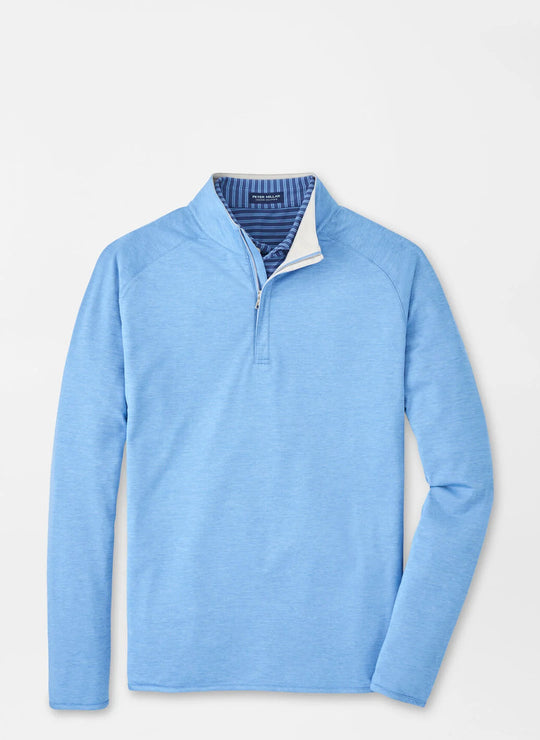 Peter Millar Stealth Performance Quarter-Zip In Fountain Blue