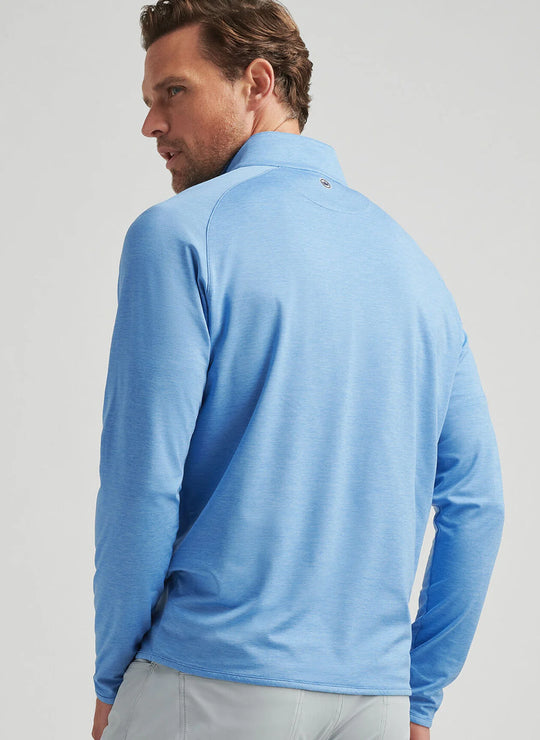 Peter Millar Stealth Performance Quarter-Zip In Fountain Blue