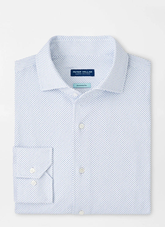 Peter Millar Excursionist Flex Print Sport Shirt In White