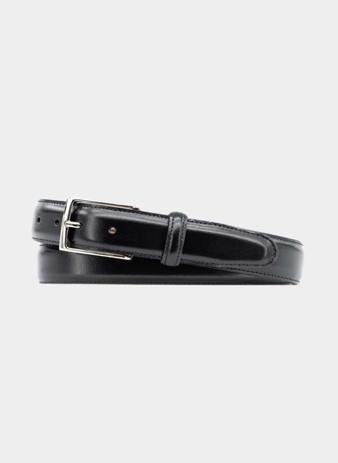 Martin Dingman Smith 2 Buckle Coachman Leather Belt In Black