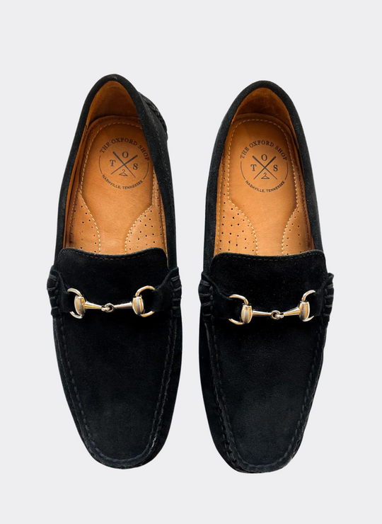 The Oxford Shop Eric Driver In Black Suede