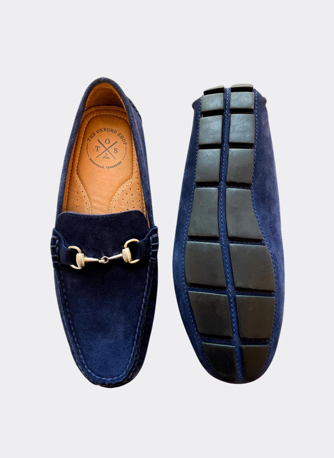 The Oxford Shop Eric Driver In Navy Suede