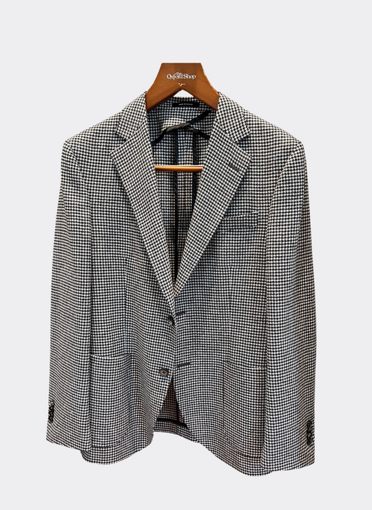 Oxford Shop Sport Coat In Black & White Houndstooth