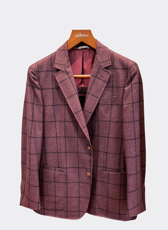 Ravazzolo Plum Windowpane Soft Jacket