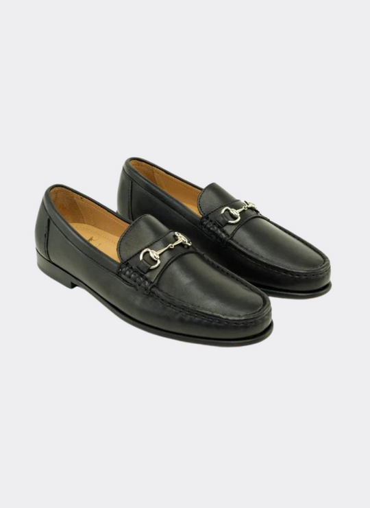 The Oxford Shop Snaffle Bit Loafer In Black