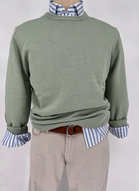 Stenströms Green Crew Neck Sweater