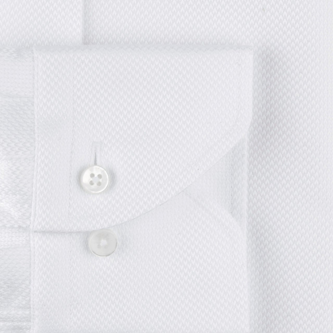 Stenströms White Textured Twill Shirt