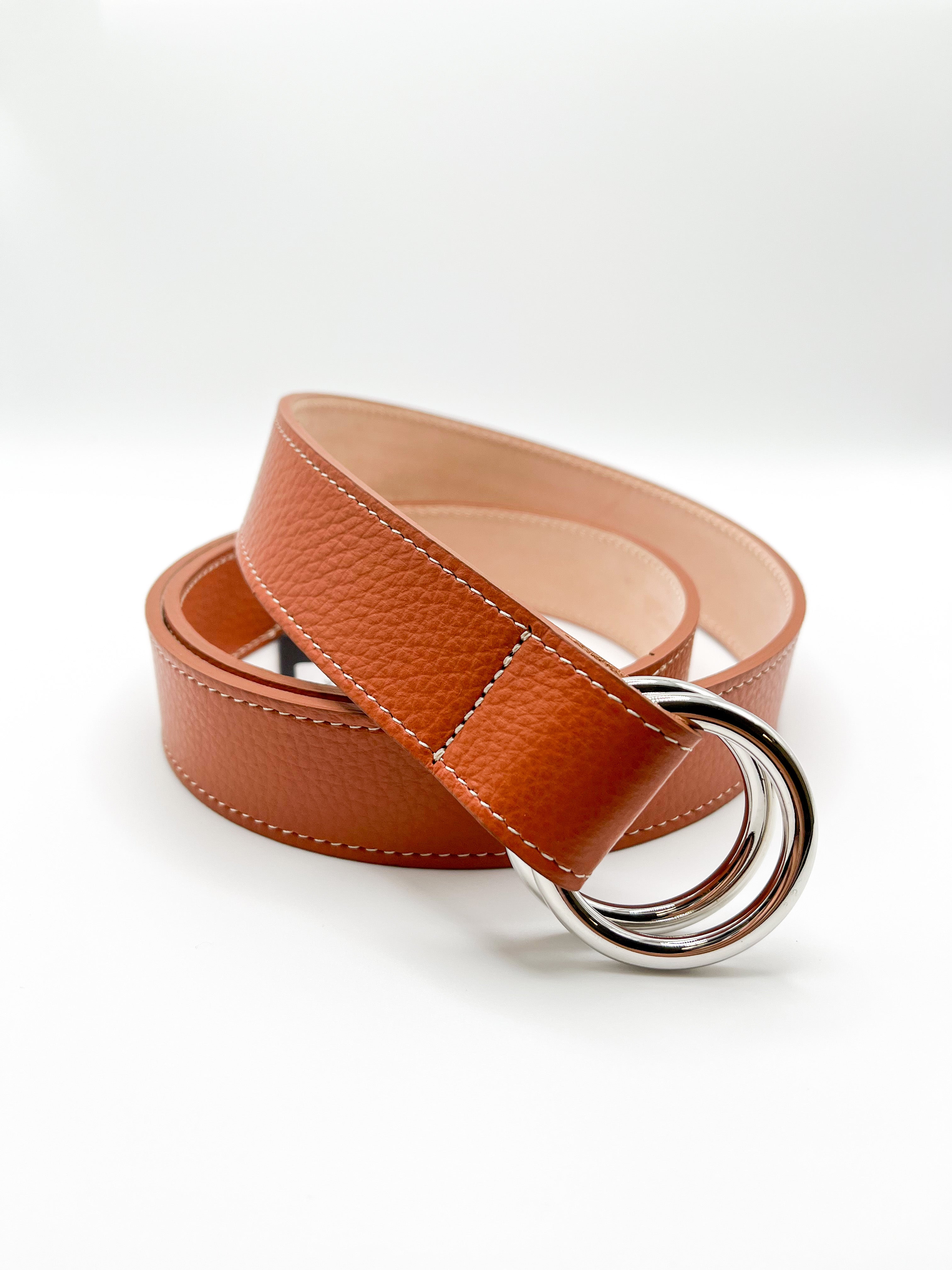 Leather o 2024 ring belt