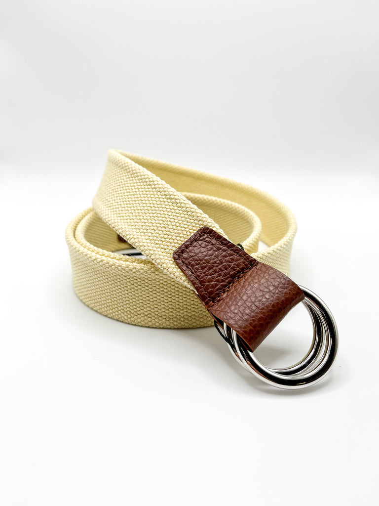 In Canvas Cream Oxford Shop The O-Ring Belt